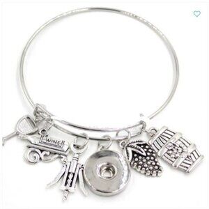Wine Lovers Bangle Bracelet - New